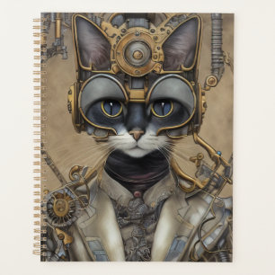 Mechanische Vintage Steampunkkatze Planer