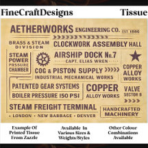 Mechanische Werke Fabrik Typografie FA6 Decoupage