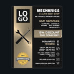 Mechanische Werkzeuge, Auto Mechanik/Reparatur Wer Flyer<br><div class="desc">Mechanische Werkzeuge,  Auto Mechanik & Reparaturen Werbung Flyer durch den Business Card Store.</div>