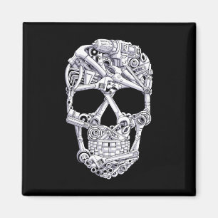 Mechanische Werkzeuge Skull Garage Halloween Kostü Magnet