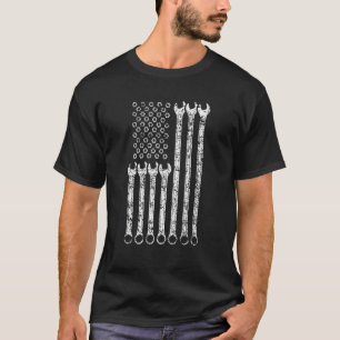 Mechanische Wrenches der US-amerikanischen Flagge T-Shirt