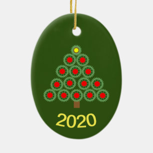 Mechanische Zahnradweide Keramik Ornament