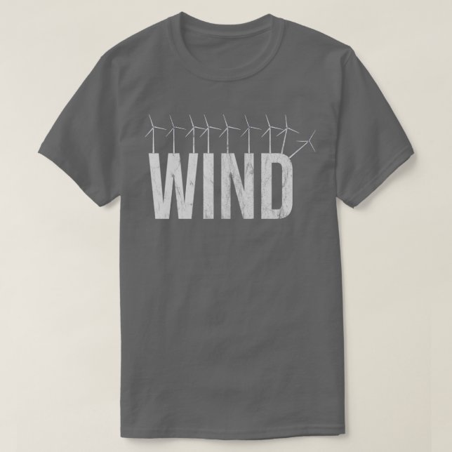 Mechanischer Aufbau einer Windpark-Power-Windfarm T-Shirt (Design vorne)