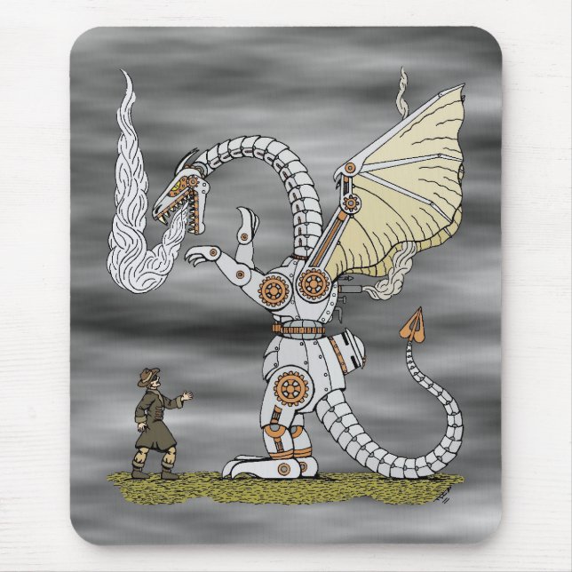 Mechanischer Drache Mousepad (Vorne)