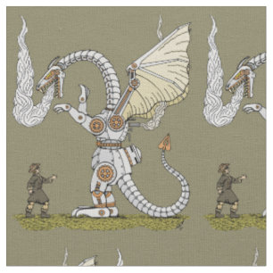 Mechanischer Drache Stoff