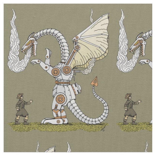 Mechanischer Drache Stoff (Nahaufnahme)