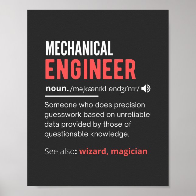 Mechanischer ENGINEER Poster (Vorne)