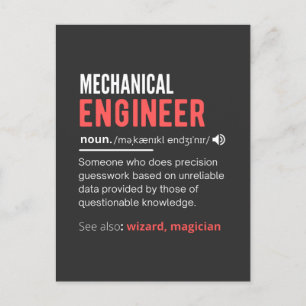 Mechanischer ENGINEER Postkarte