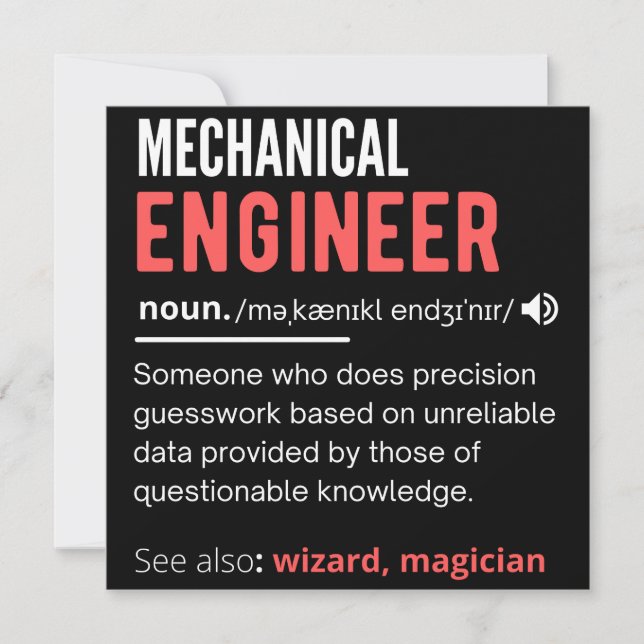 Mechanischer ENGINEER Save The Date (Vorderseite)