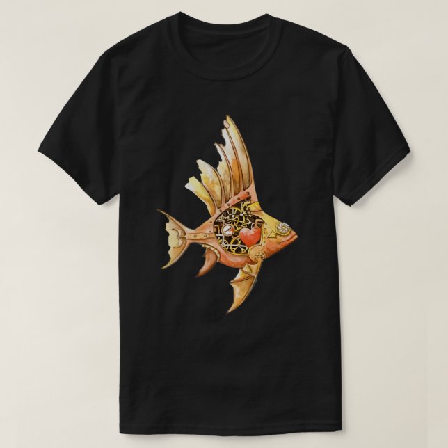 Mechanischer Fisch T-Shirt (Design vorne)