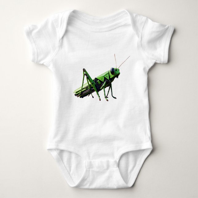 Mechanischer Grasshopper Baby Strampler (Vorderseite)