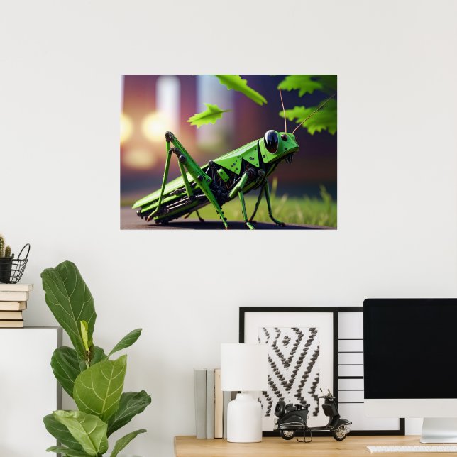 Mechanischer Grasshopper Poster (Heimbüro)