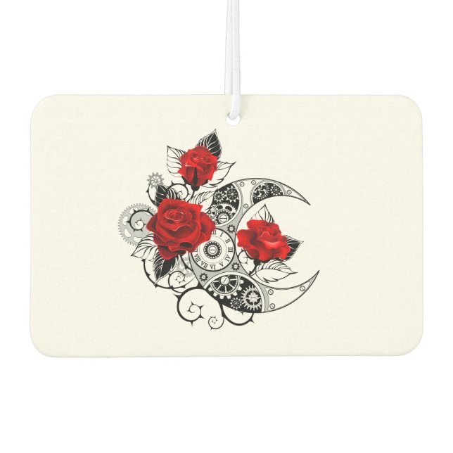Mechanischer Halbmond mit Rote Rosen Autolufterfrischer (Vorderseite)