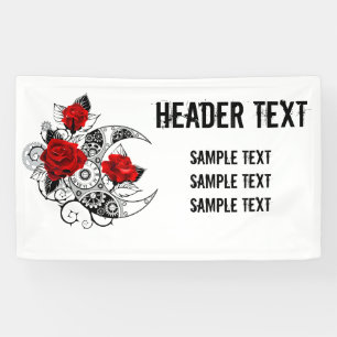 Mechanischer Halbmond mit Rote Rosen Banner