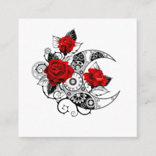 Mechanischer Halbmond mit Rote Rosen Begleitkarte