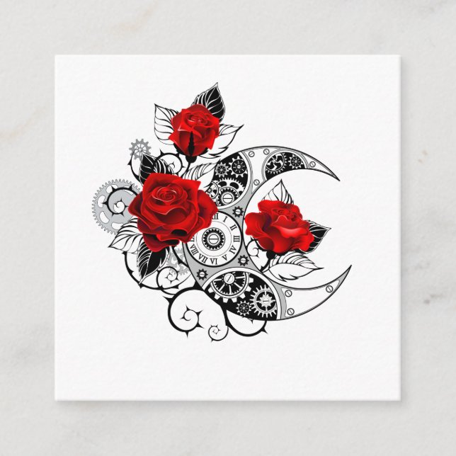 Mechanischer Halbmond mit Rote Rosen Begleitkarte (Vorderseite)