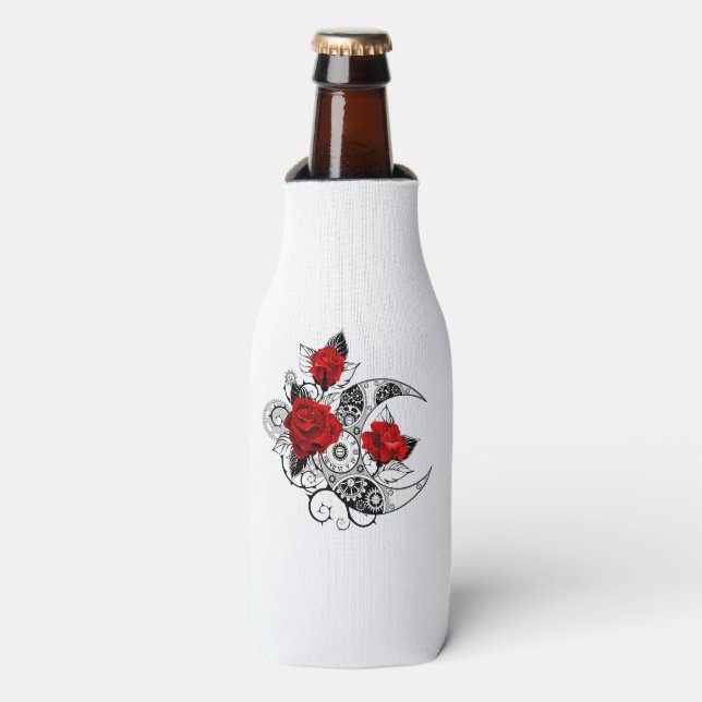 Mechanischer Halbmond mit Rote Rosen Flaschenkühler (Flaschenvorderseite)