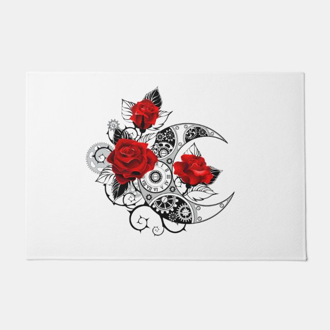 Mechanischer Halbmond mit Rote Rosen Fußmatte (Vorderseite)