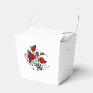 Mechanischer Halbmond mit Rote Rosen Geschenkschachtel