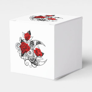 Mechanischer Halbmond mit Rote Rosen Geschenkschachtel