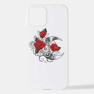 Mechanischer Halbmond mit Rote Rosen iPhone 12 Hülle
