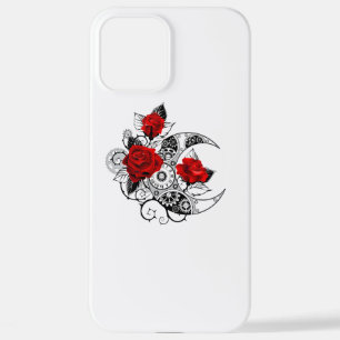 Mechanischer Halbmond mit Rote Rosen iPhone 12 Pro Max Hülle