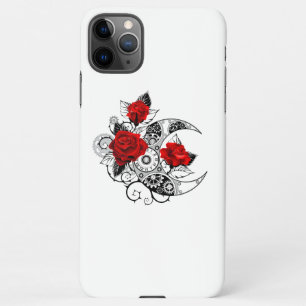 Mechanischer Halbmond mit Rote Rosen iPhone 11Pro Max Hülle