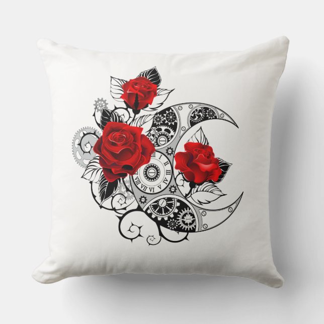 Mechanischer Halbmond mit Rote Rosen Kissen (Vorderseite)
