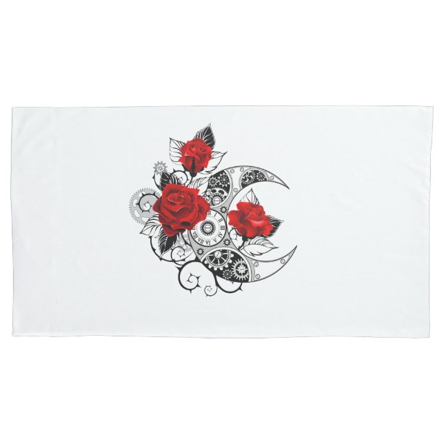 Mechanischer Halbmond mit Rote Rosen Kissenbezug (Vorderseite-Links)