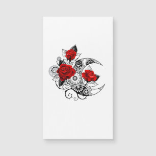 Mechanischer Halbmond mit Rote Rosen Magnetkarte