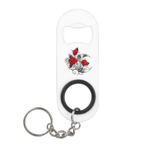Mechanischer Halbmond mit Rote Rosen Mini Flaschenöffner