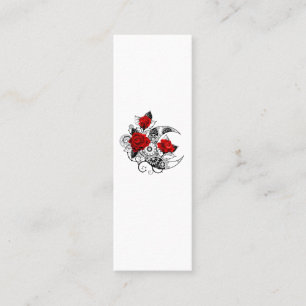 Mechanischer Halbmond mit Rote Rosen Mini Visitenkarte