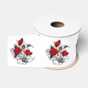 Mechanischer Halbmond mit Rote Rosen Ripsband