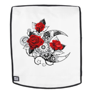 Mechanischer Halbmond mit Rote Rosen Rucksack