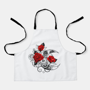 Mechanischer Halbmond mit Rote Rosen Schürze