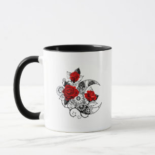 Mechanischer Halbmond mit Rote Rosen Tasse