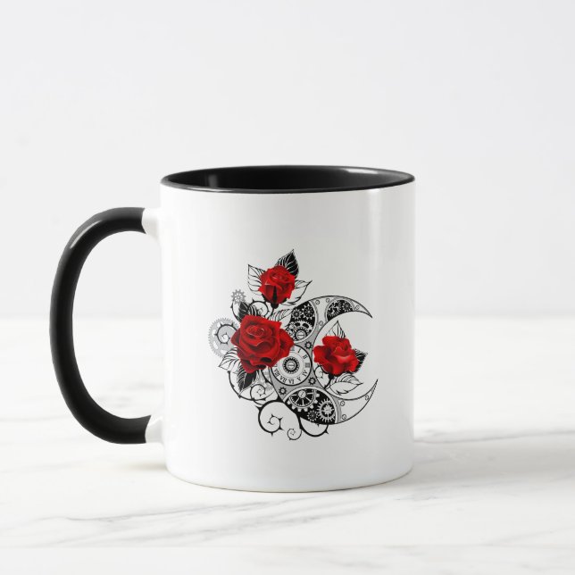 Mechanischer Halbmond mit Rote Rosen Tasse (Links)