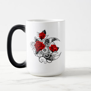 Mechanischer Halbmond mit Rote Rosen Verwandlungstasse