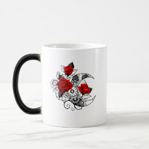 Mechanischer Halbmond mit Rote Rosen Verwandlungstasse