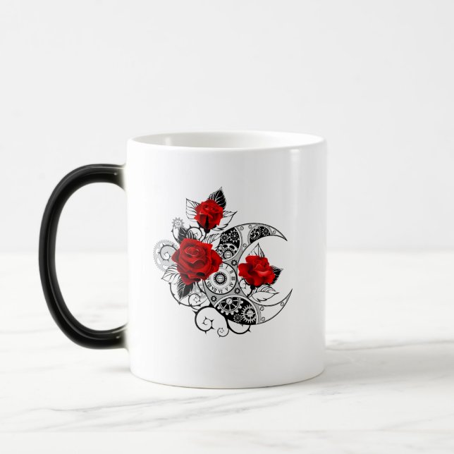 Mechanischer Halbmond mit Rote Rosen Verwandlungstasse (Links)