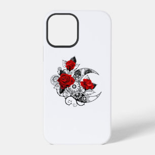 Mechanischer Halbmond mit roten Rosen iPhone 12 Pro Hülle