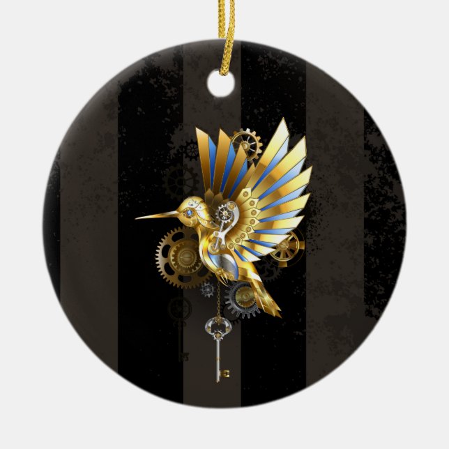 Mechanischer Hummingvogel Keramik Ornament (Vorne)
