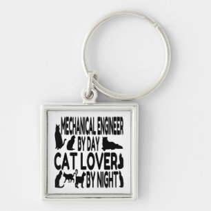 Mechanischer Ingenieur für Cat Lover Schlüsselanhänger
