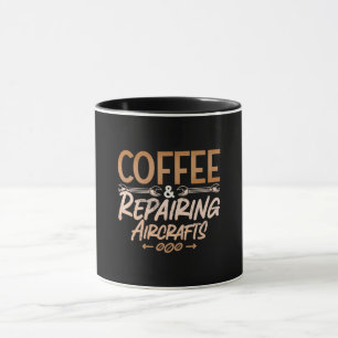 Mechanischer Kaffee und Reparatur von Luftfahrzeug Tasse