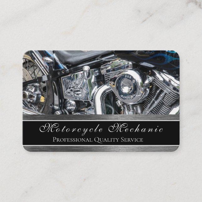 Mechanischer Motor von Motorrädern für Metallkonst Visitenkarte (Vorderseite)