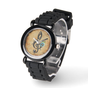 Mechanischer Notenschlüssel Armbanduhr