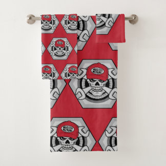 Mechanischer Schädel Badhandtuch Set