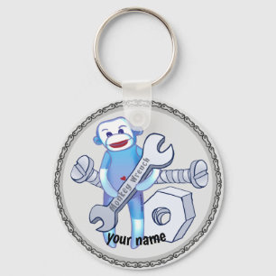 Mechanischer Schlüsselanhänger Sock Monkey