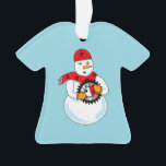 Mechanischer Snowman Ornament<br><div class="desc">Ein Schneemann,  der eine Ausrüstung hält und einen Hut und Schal mit Zahnrädern spornt,  ist ein lustiges Geschenk-Design für Mechaniker und Maschinenbauingenieure an Geburtstagen und Feiertagen.</div>