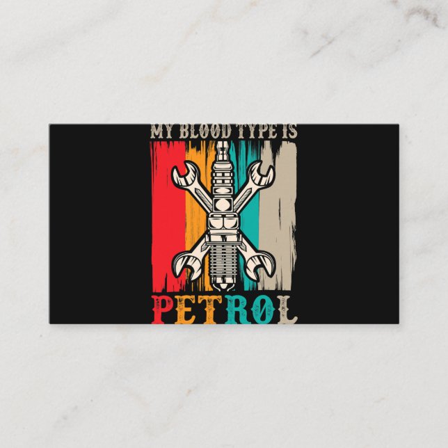 Mechanischer Spaß Benzin Drag Racing Visitenkarte (Vorderseite)